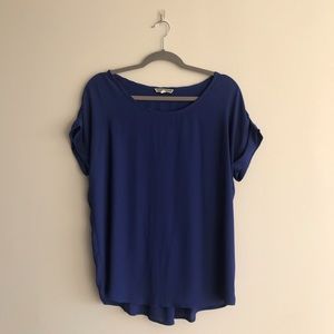 Royal Blue Women’s Short Sleeve Blouse - M